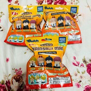 NIB 3 LOT Chainsaw Man Chubby Chubby Fig 2" Twinchees Blind Bags Sealed Pochita